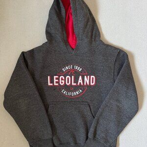 Legoland California Resort Hooded Pullover Charcoal Gray Sweatshirt Boys Size M